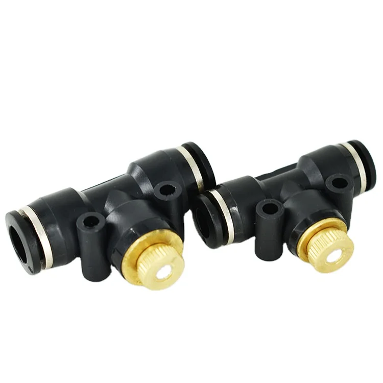 KMECO Fine Mist Cooling Nozzle with  Quick Water Pipe T fitting  Connector