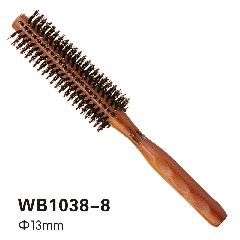 Professional  Cheap Salon Wooden Boar Bristle Round Hair Brush