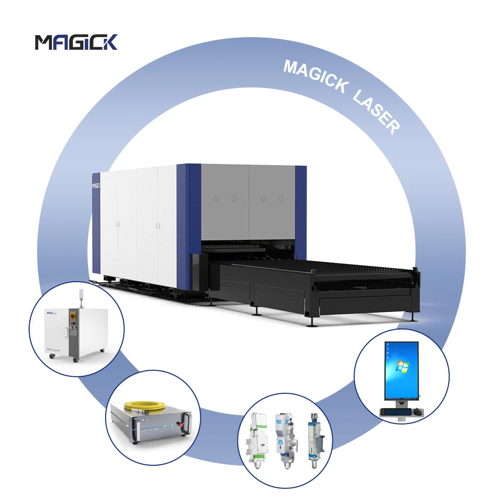 7% DISCOUNT PROMOTION 3015 4020 enclosed double platform fiber precious metal laser cutting machine 6000w 4kw 12kw