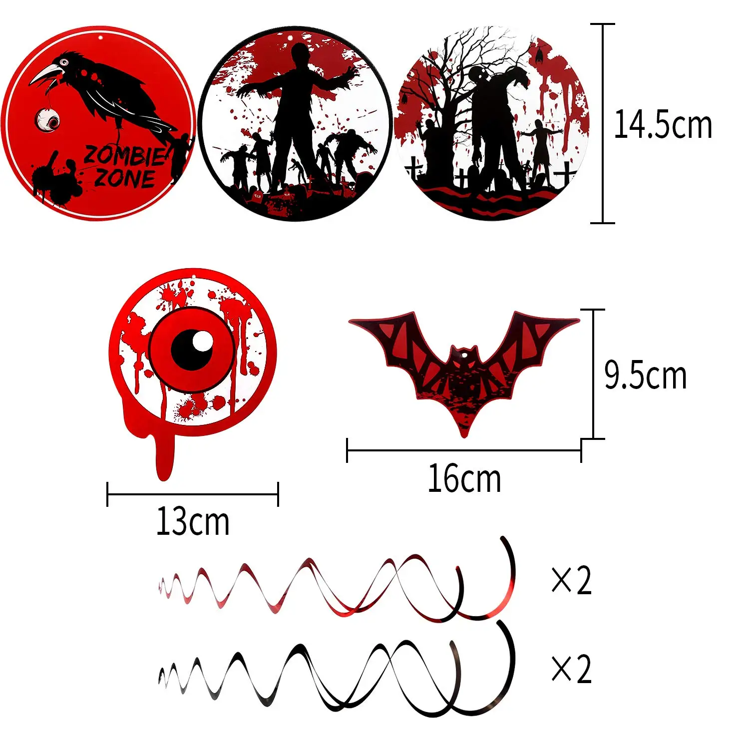 Hot Sale Halloween Craft Home Decoration Halloween Party Hanging Banner Spiral Ornaments Scary Halloween Decoration Outdoor