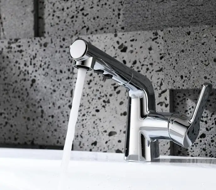 HOT SALE pull out modern basin faucet mixer tap with two way sprayer