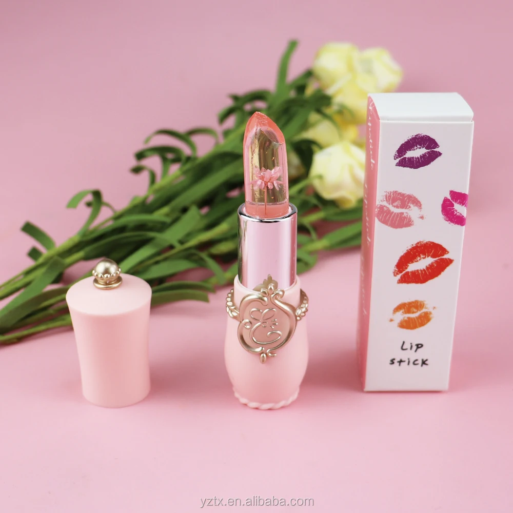 Well-stocked makeup 6 colors lipsticks jelly lipstick with fruit taste flower my own name