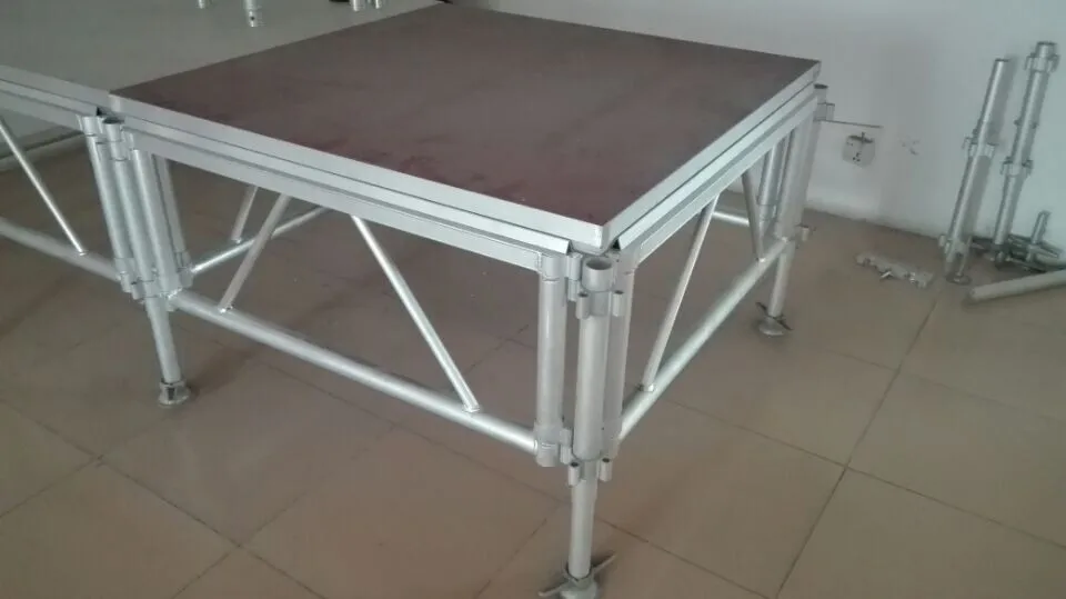 Aluminum Alloy Trade Show Equipment Catwalk Dancing Plywood Stage Podium Portable Mobile DJ Lighting Stage Platform