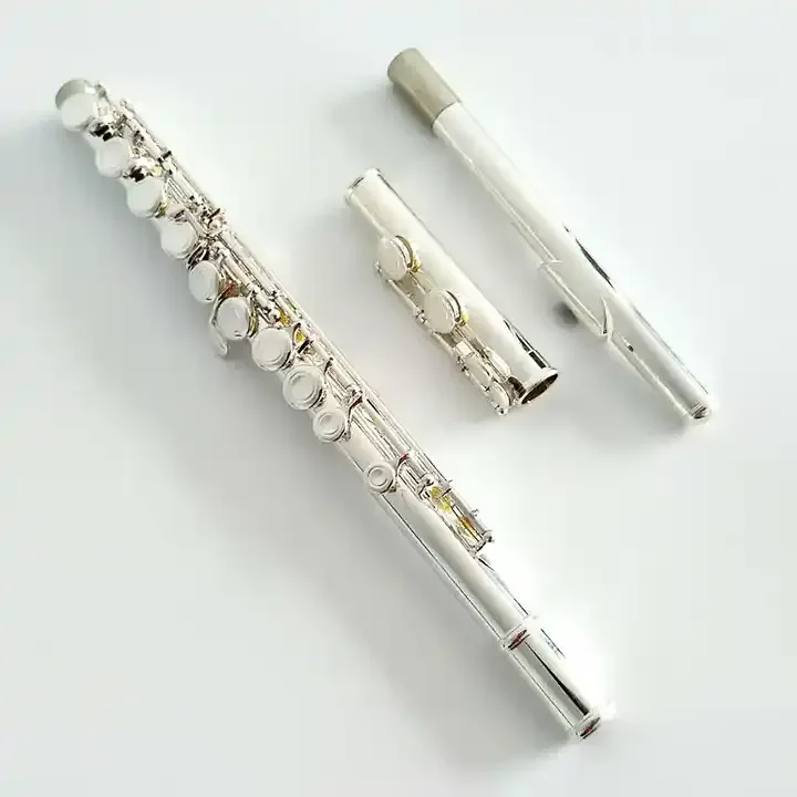 Professional Cupronickel16 Holes Silver Plated Flute for Sale Instrument