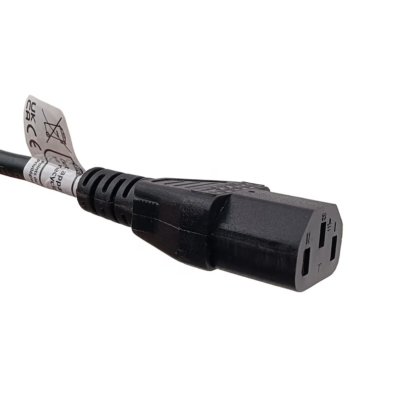CEE7/7 Schuko Plug Power Cord with IEC C13 Connector, Complete Certificate
