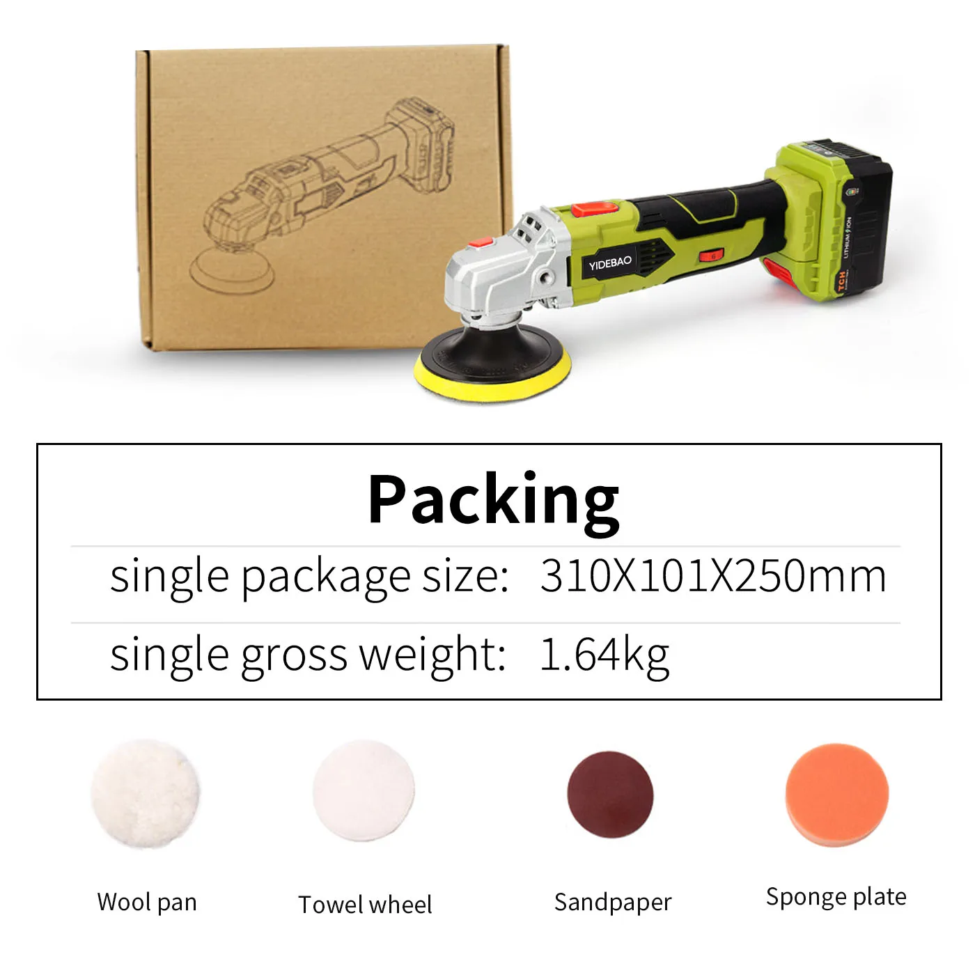 2022 NEW  arrival  Hot Sell 16V Rechargeable Rotary Polisher Cordless Car Polishers