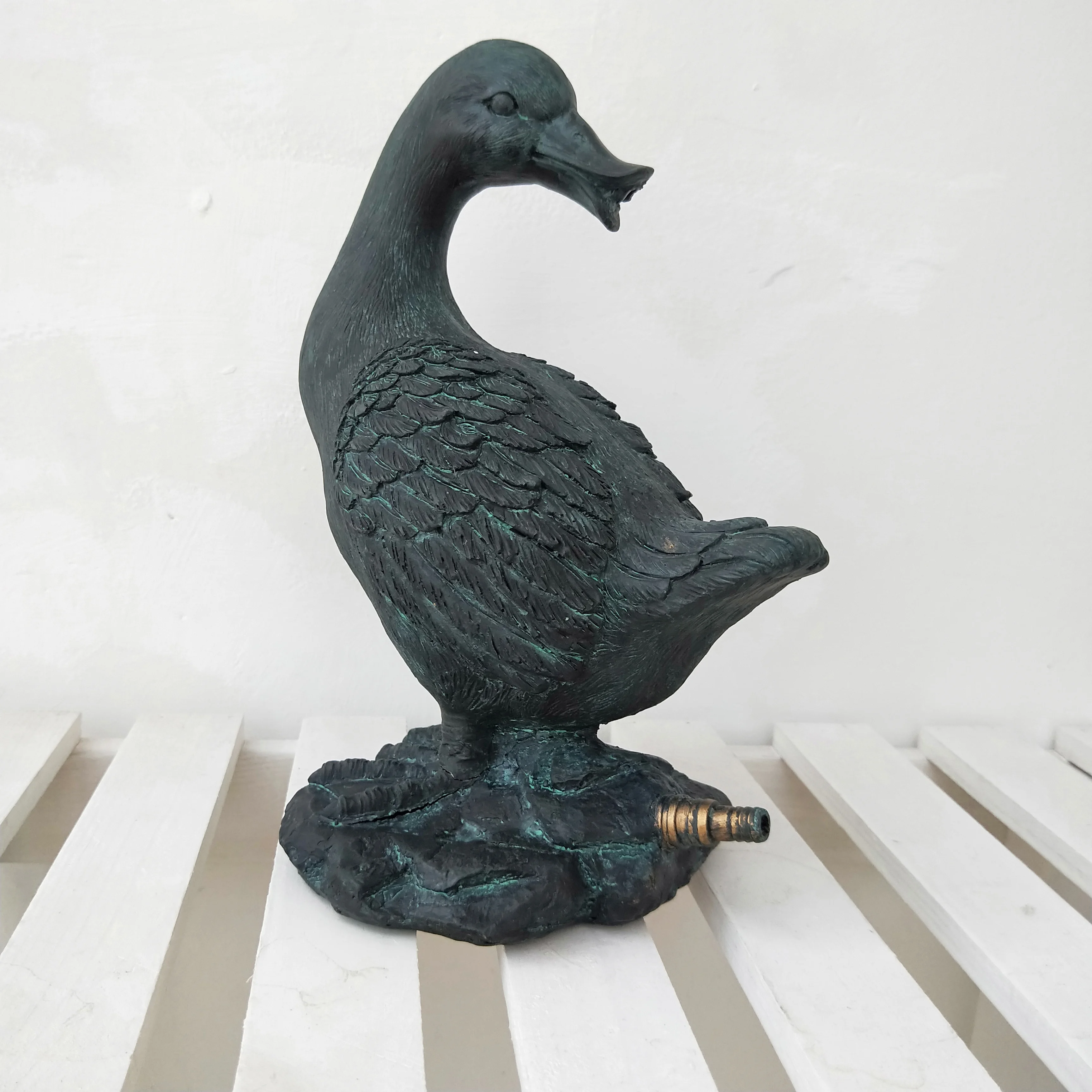 pond spitter fountain garden decor duck animal garden resin statue