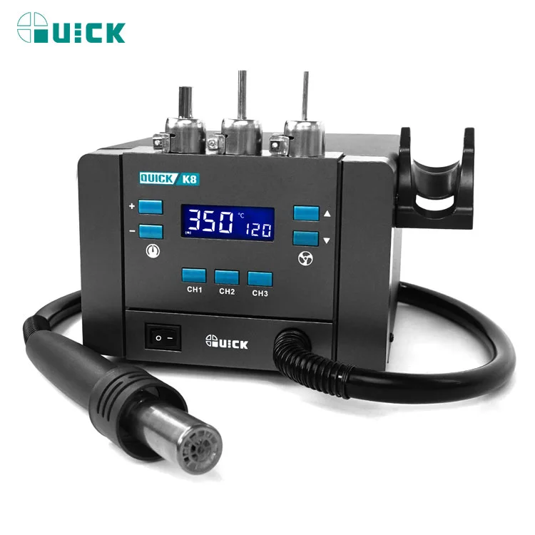 New Quick K8 Lead-free Soldering Station  For Repair Mobile Phone IC Chips Welding Station Hot Air Gun Station