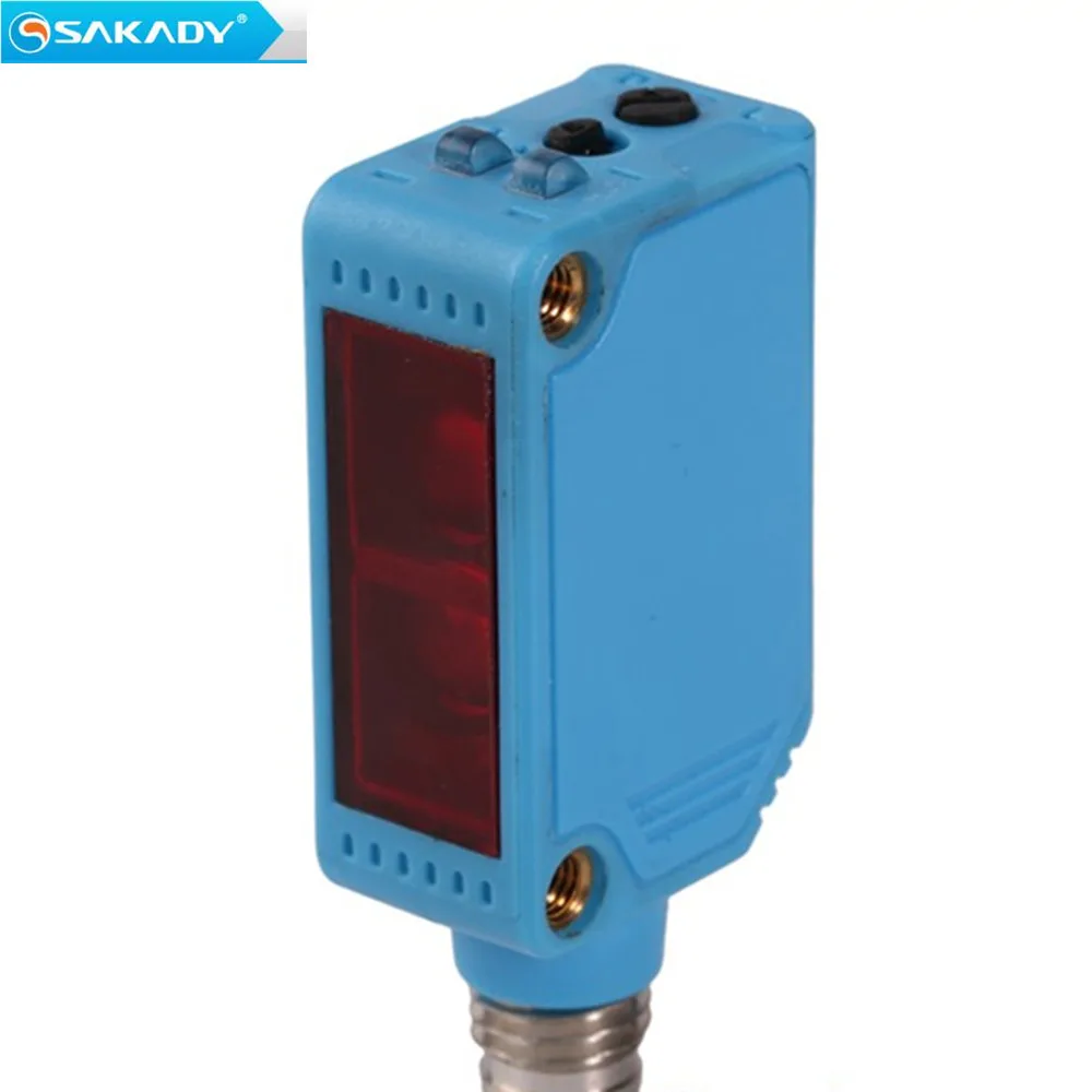 Sakady infrared photoelectric sensor 12-24V reflector type/red Led reflector backreflection sensor/diffuse reflector type /Ip65