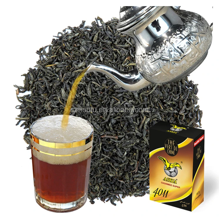China Green Tea Morocco Chunmee Loose Leaf Health Tea Box and Bulk Packaging Specialty Vert De Chine for Maroc