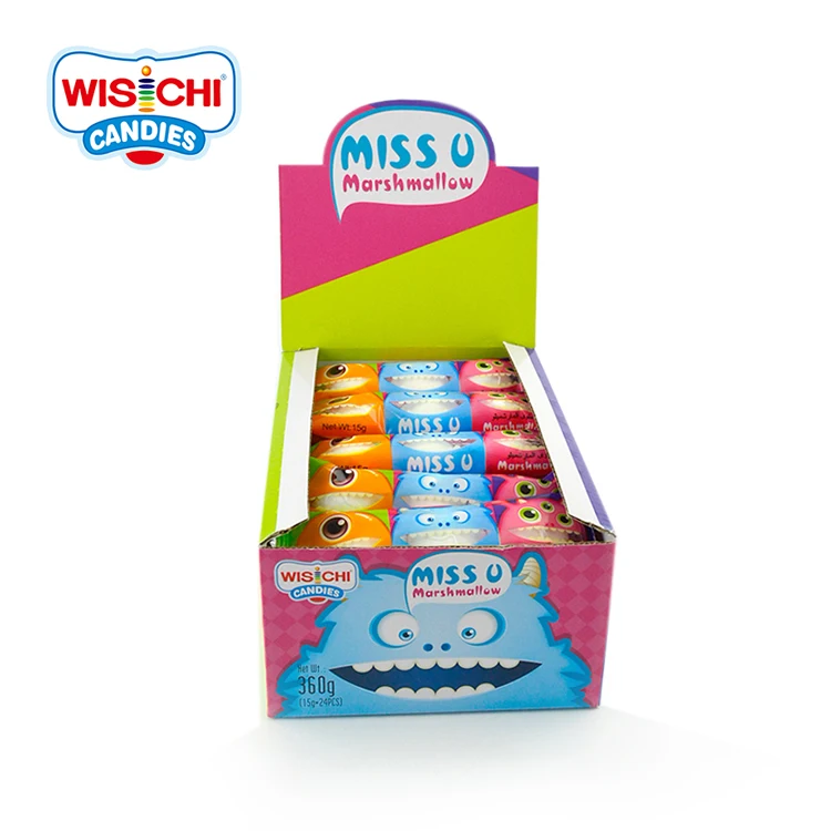 Free sample hot sale marshmallow filled jam cotton candy chinese sweets