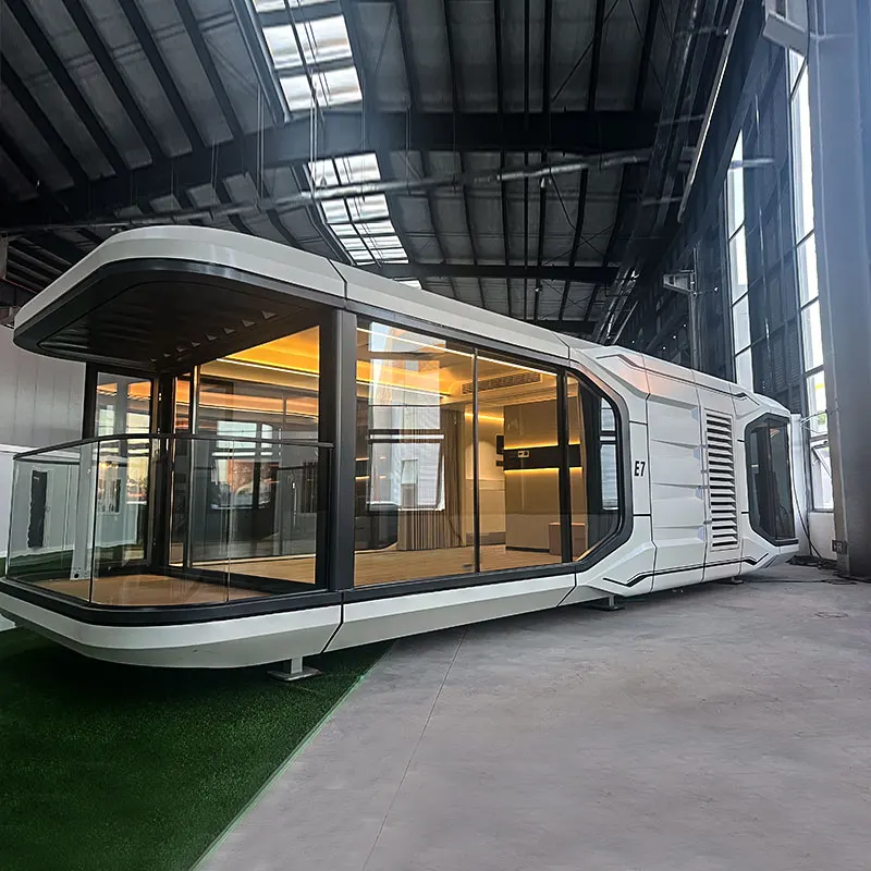 E7 Capsule House 2 Bedroom with Kitchen Trade Modern Apple Aluminum Capsule Container House Living House
