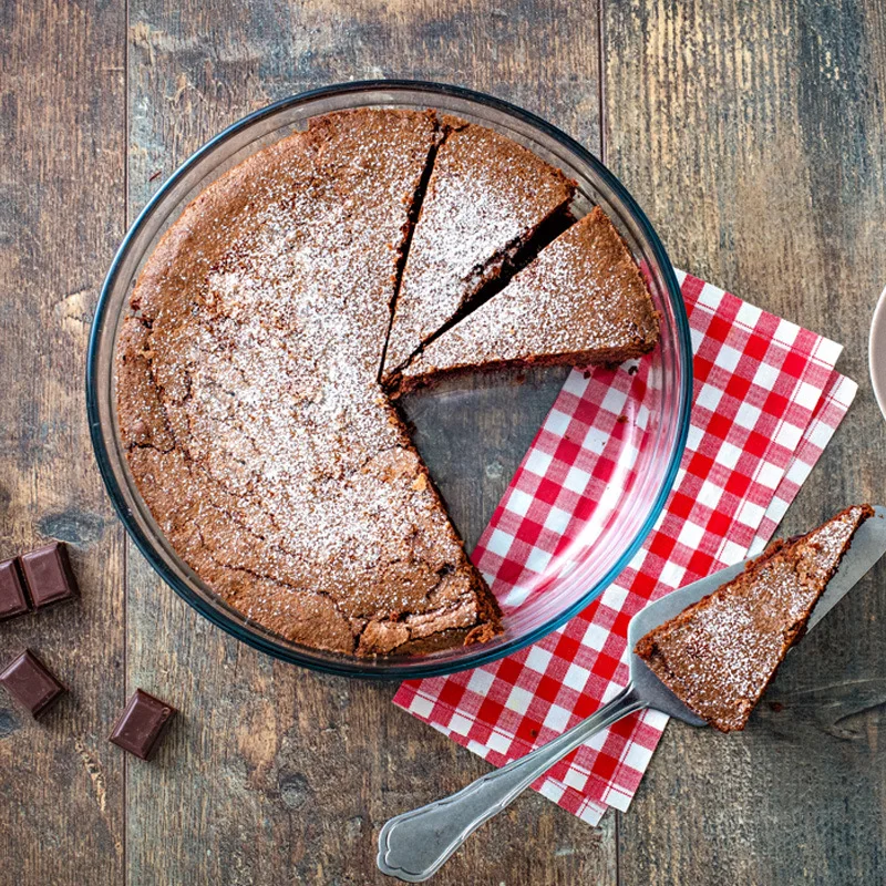 Aeofa round circle high borosilicate glass baking pizza cake mould tray plate heat-resistant microwave glass oven dish