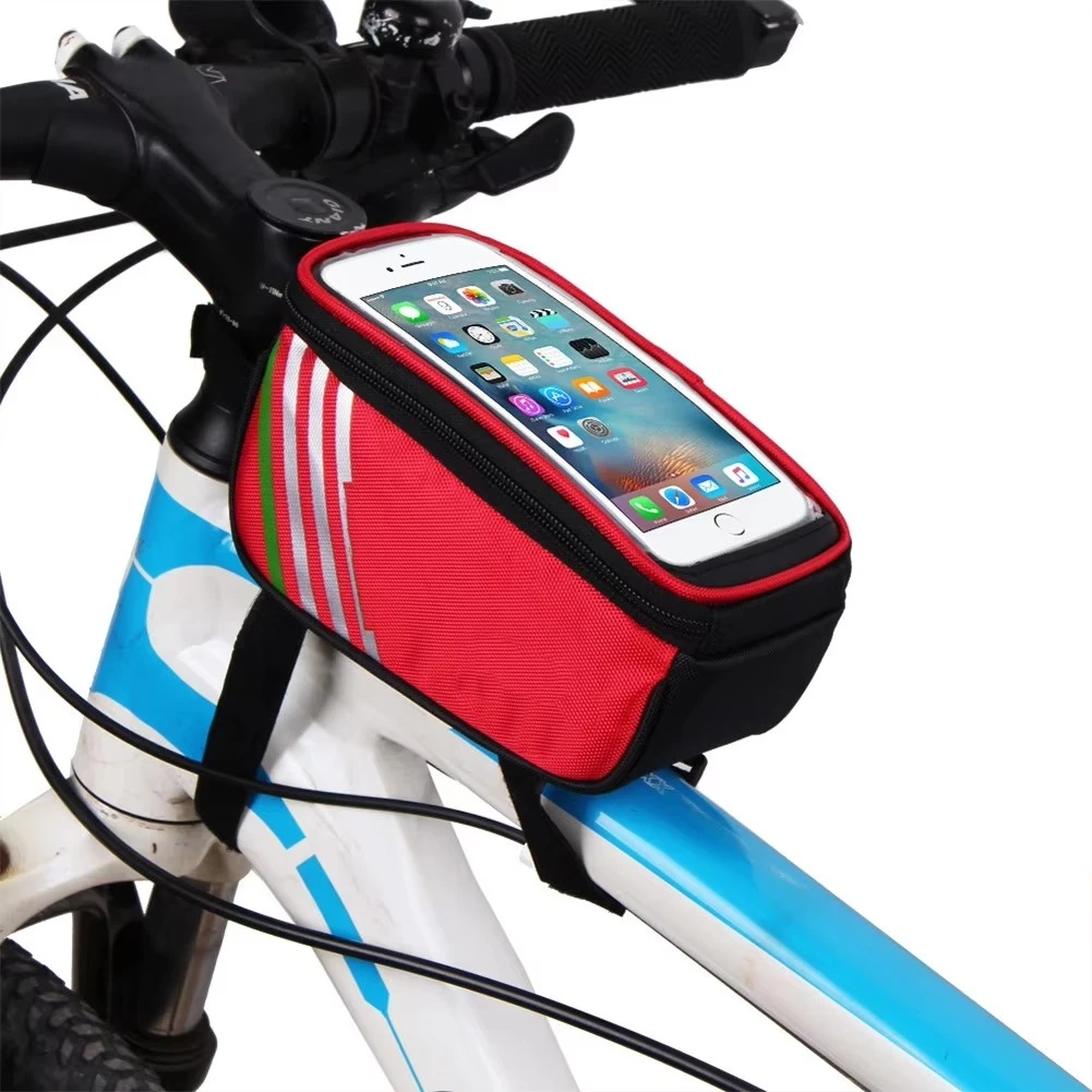 Custom Logo Large Capacity Waterproof Bike Bicycle Top Tube Bag Bike Storage Bag Bike Phone Front Frame Bag