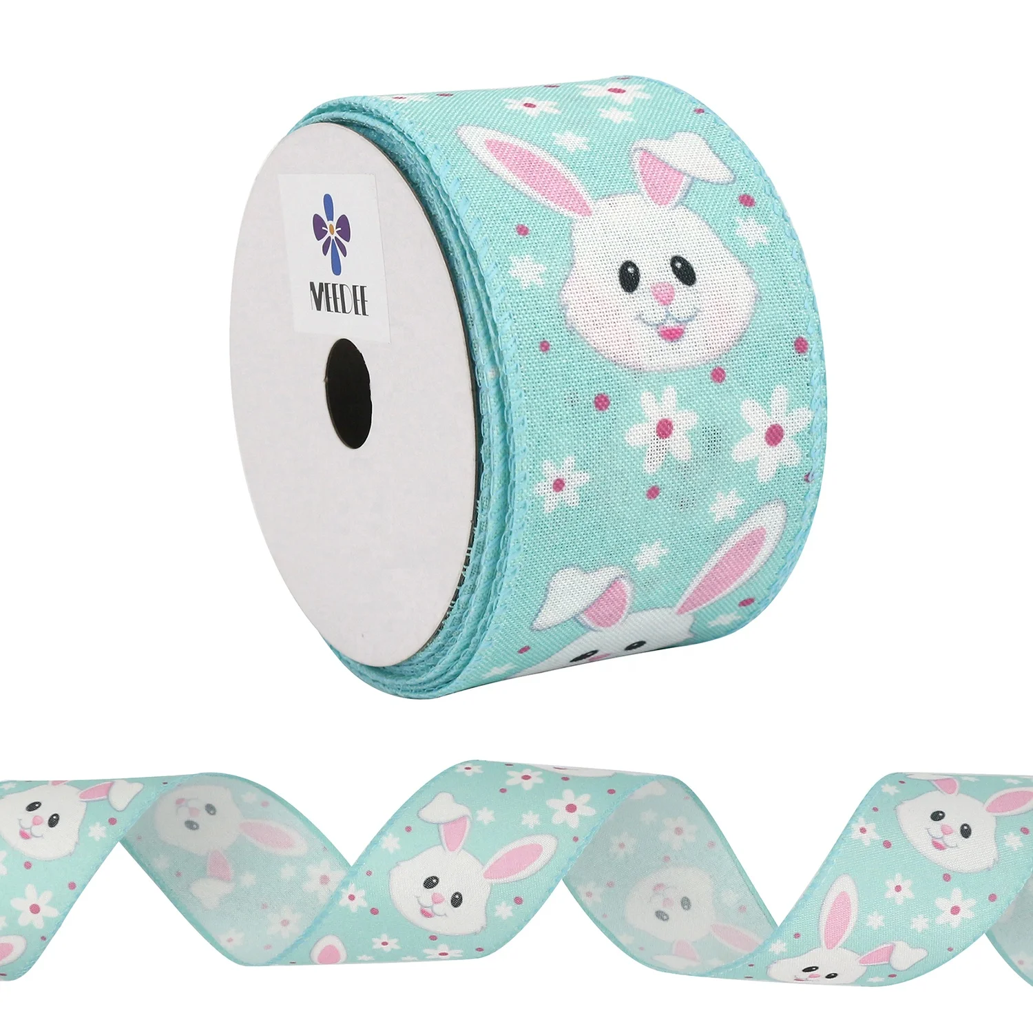 
Huihuang Factory Wholesale Custom Easter Day Pattern Printed Holiday Wired Ribbon 