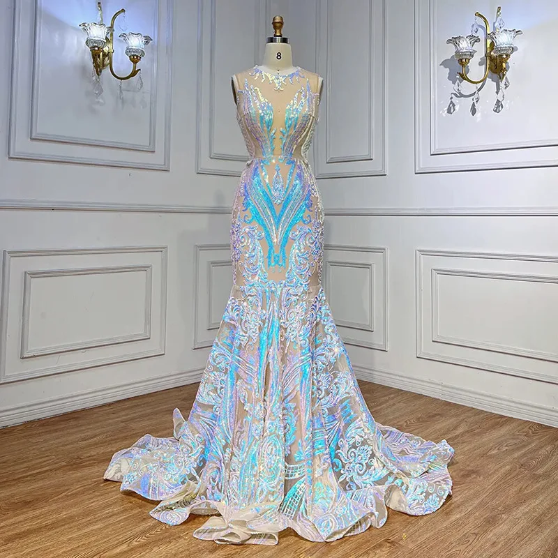 S8855F       New hot-selling temperament high-end mermaid couture annual party tailed fishtail evening dress