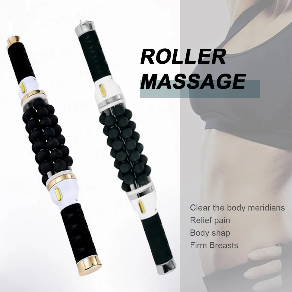 New Electronic Handheld Vibrating Roller Body Massage Muscle Pain Relief Therapy Body Contouring Massage Device