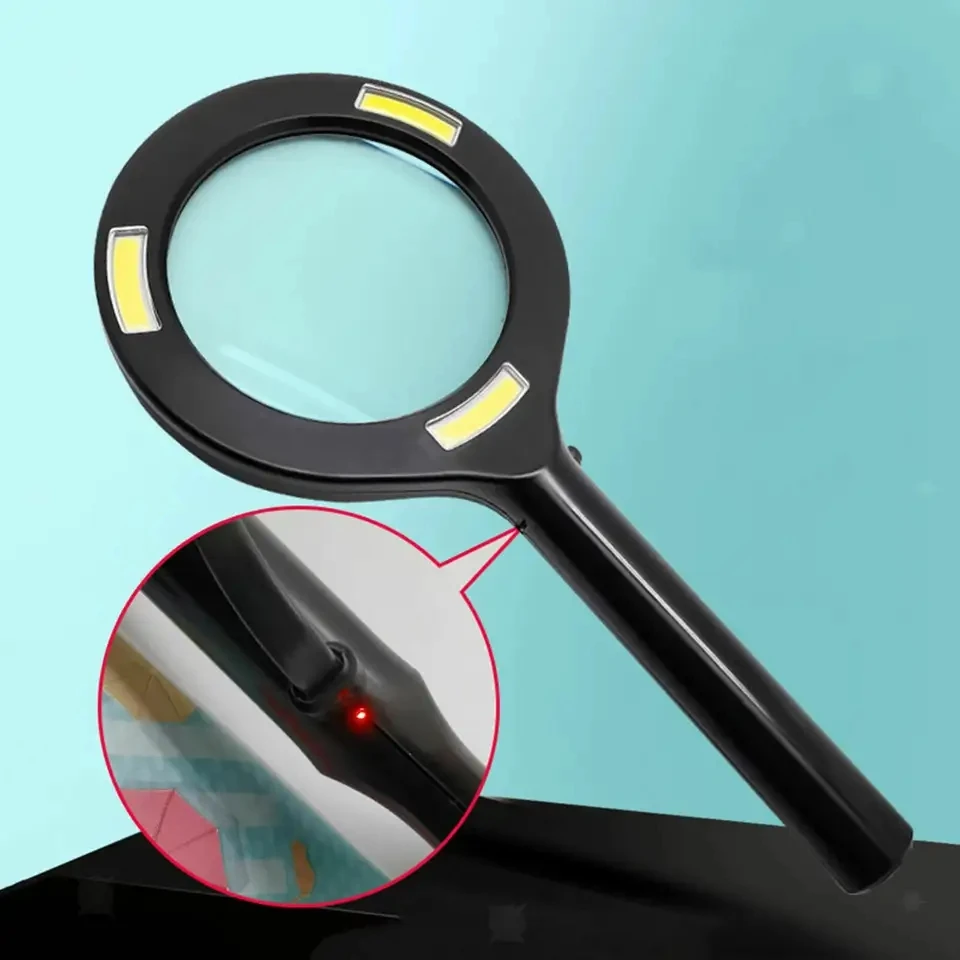 Super Bright Modern Design 2*aa 3x Cob Glass Led Light  For Reading Book Study