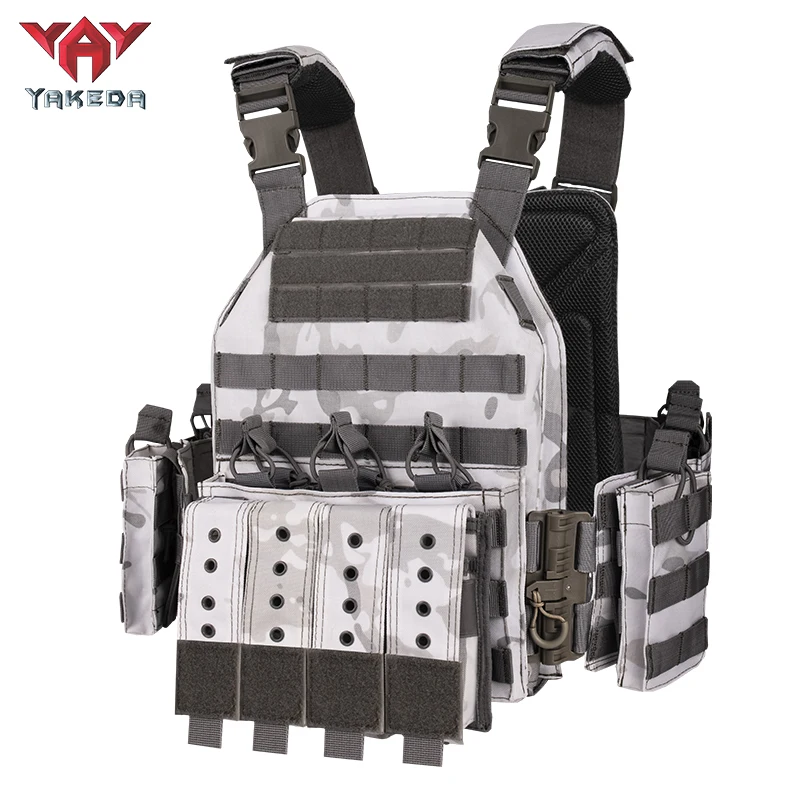 Yakeda Tactical Gear Chaleco Tactico 1000D Nylon JPC MOLLE Plate Carrier Camouflage Jacket Uniform Tactical Vest