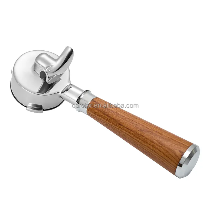 51mm 54mm 58mm Coffee Bottomless Portafilter With Wood Handle Barista Tools Coffee Accessories
