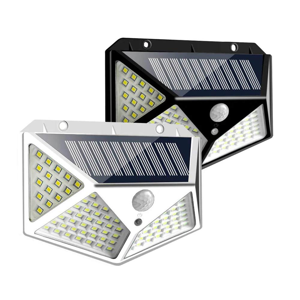  180 100 LED Solar Light Outdoor Lamp with Motion Sensor Waterproof Sunlight Powered for Garden