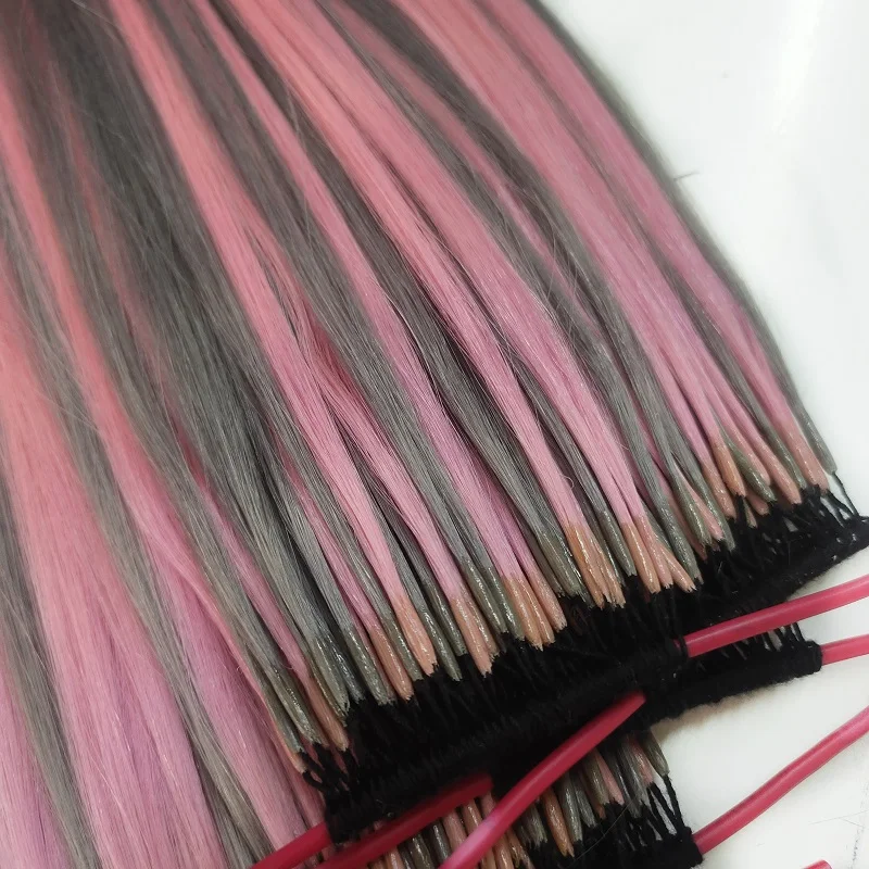 Оптовая продажа высокое качество 100% человеческие волосы Remy одна хлопковая нить два корейских близнецов для наращивания корейские