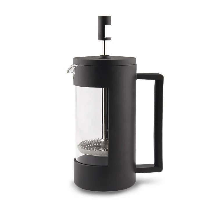 Eco-Friendly French Coffee Press Borosilecate Glass Coffee Plunger French Press Maker BPA Free Wheat Straw French Press For Home