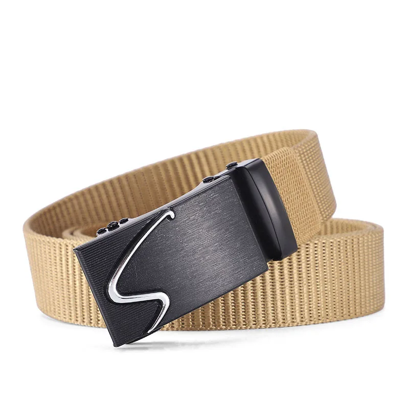 Outdoor Tactical Nylon Duty Cheap Web Canvas Automatic Buckle Fabric Belt Factory Wholesale