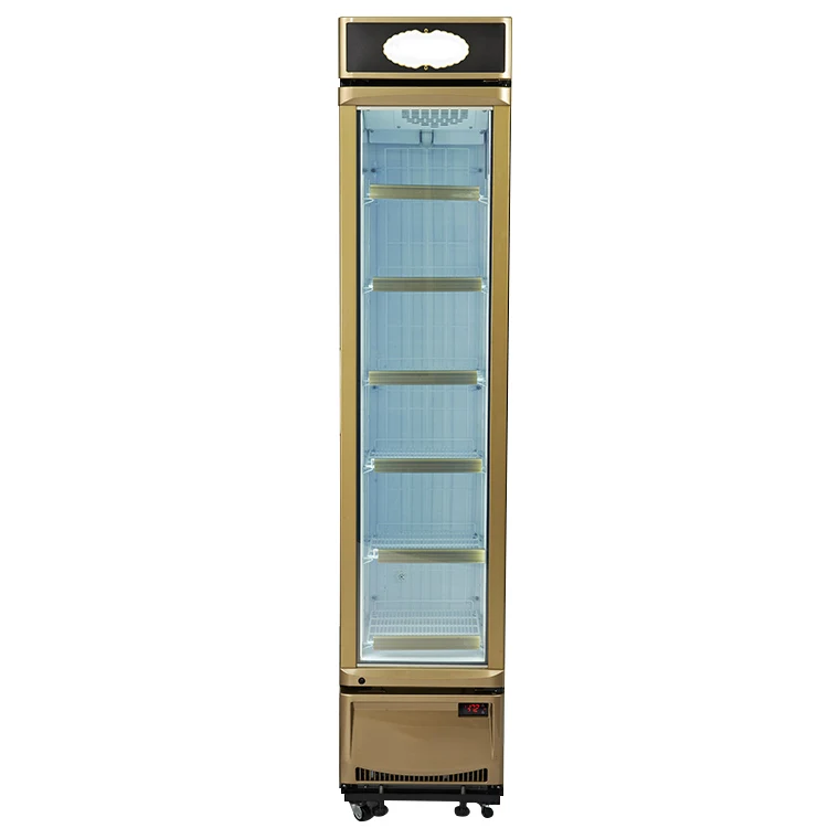 Supermarket glass door horizontal beverage cabinet  machine deep freezer