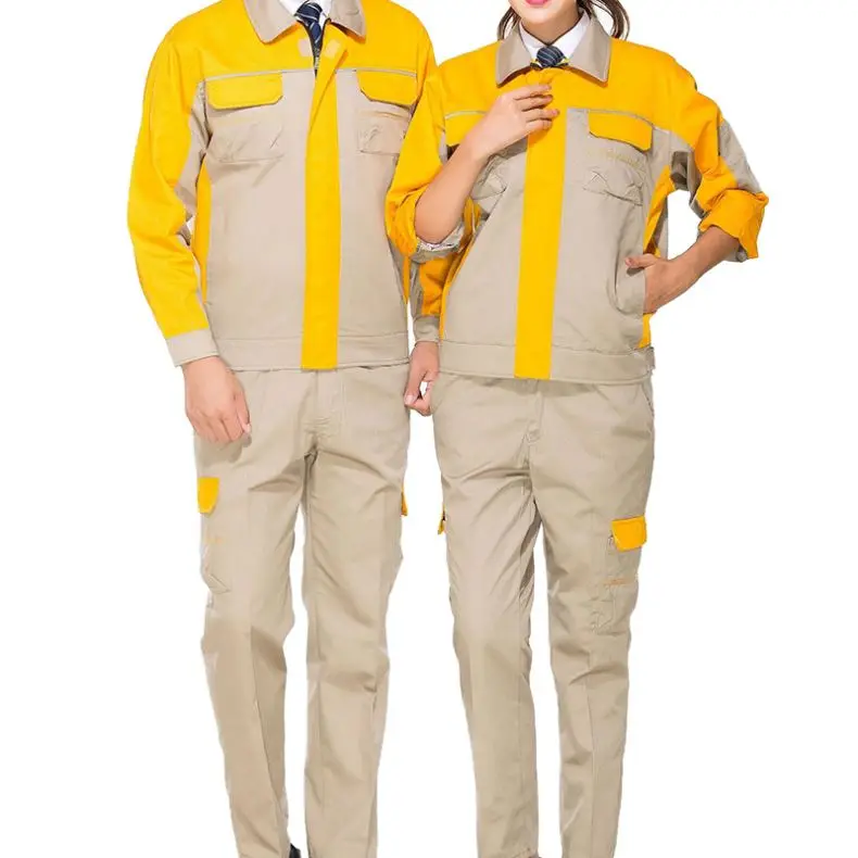 Stylish Two Colors Safety Workwear Man Clothes Work Place Electrician Workwear Uniform For Staff