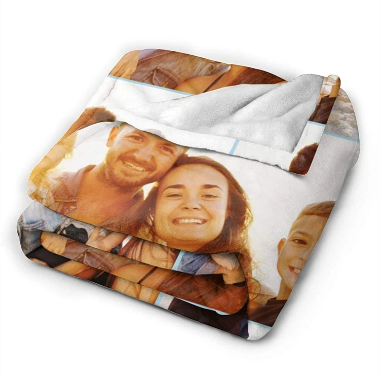 Бинди семейное фото 250gsm Фланель 100% полиэстер сублимационной печатью на заказ получения 9 панели