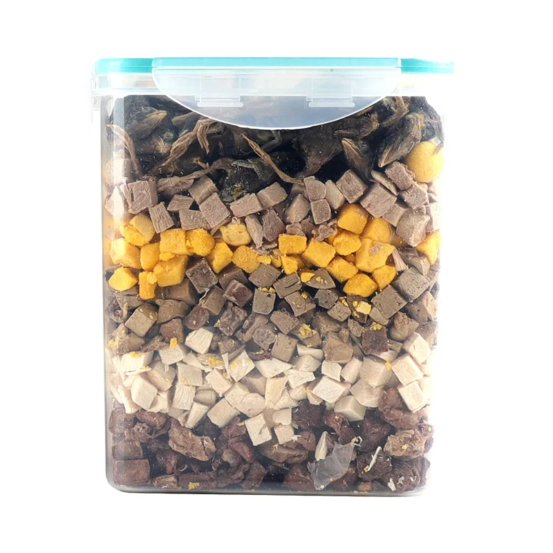 Bucket 500g wholesale mixed cat food chicken breast quail kitten Freeze-dried cat snacks