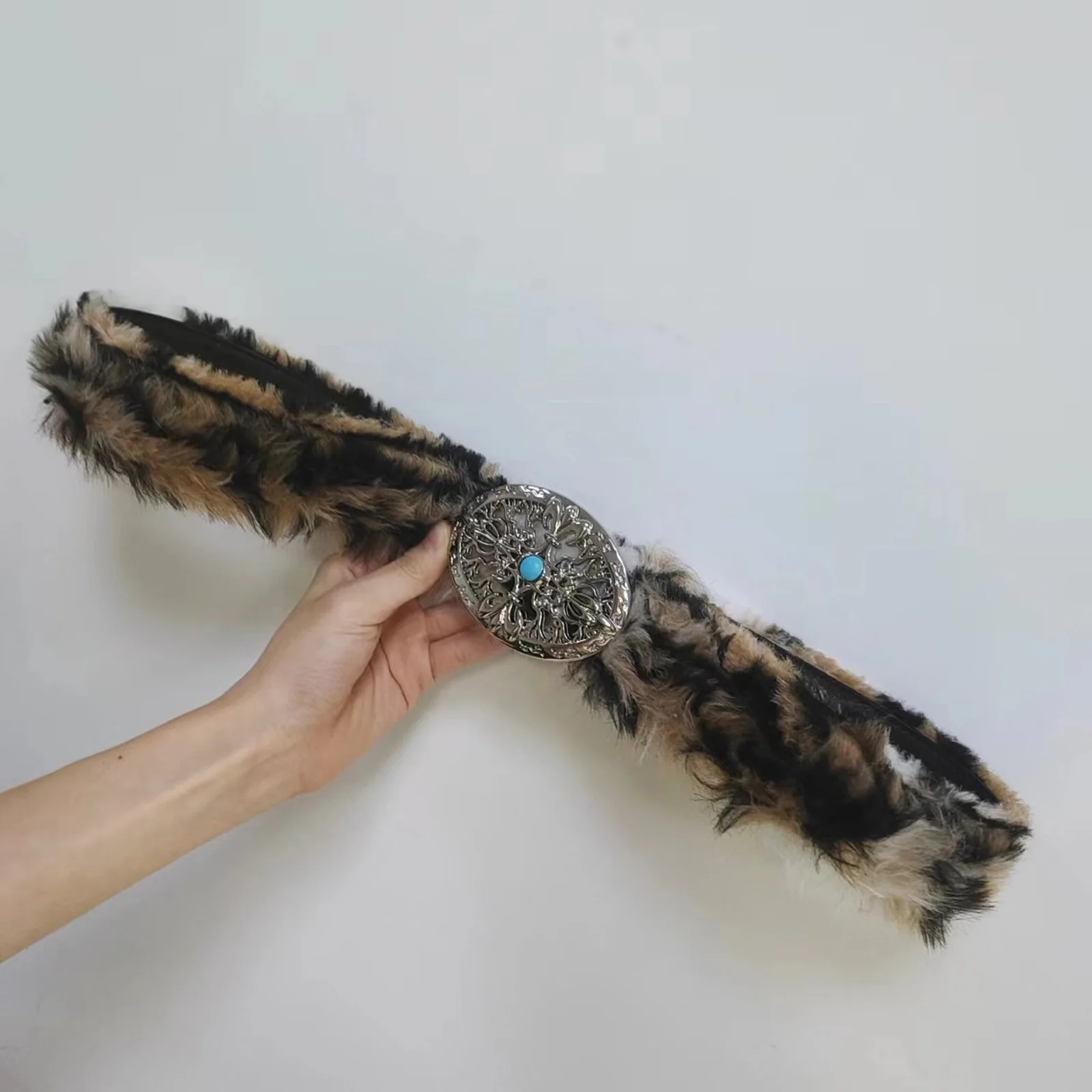 Женский длинный ремень из искусственной кожи с пряжкой