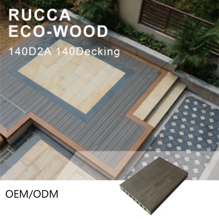 Rucca Plus WPC OEM/ODM Hollow Wood Plastic Composite Decking Outdoor Flooring