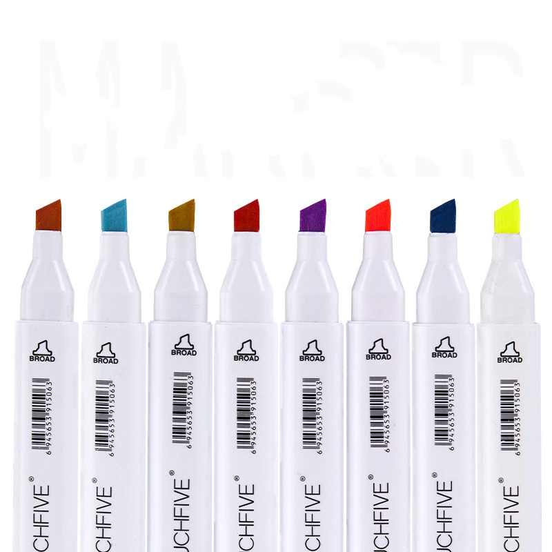 Touchfive T5- 48 Colors Art Markers Brush Pen Alcohol Based Dual Head Manga For Drawing Marker Pens Art Supplies