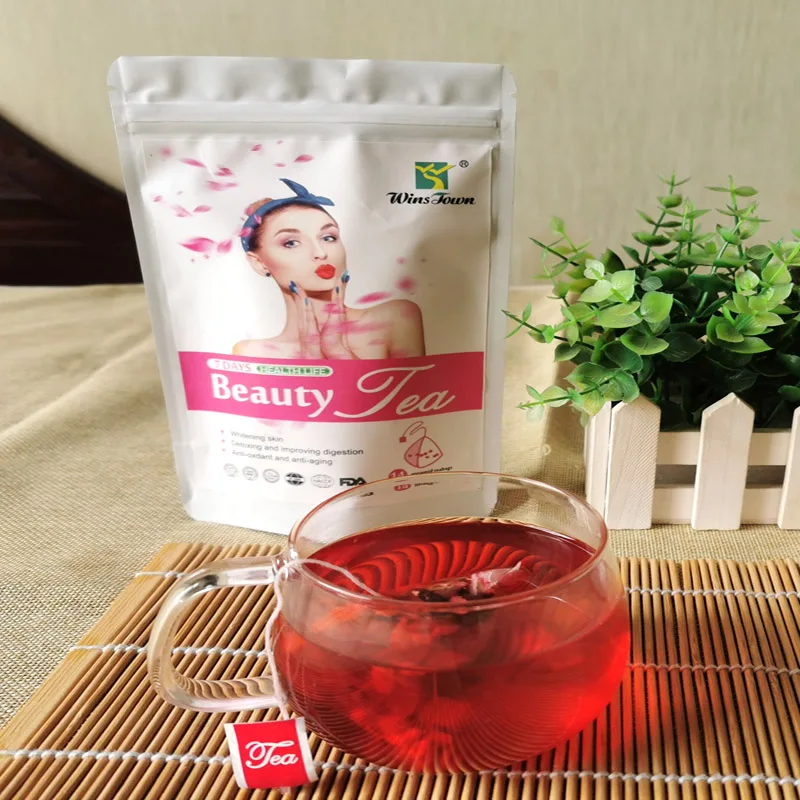 clear glow skin and anti-aging Detox 7 Days Beauty Slim Tea For Beauty
