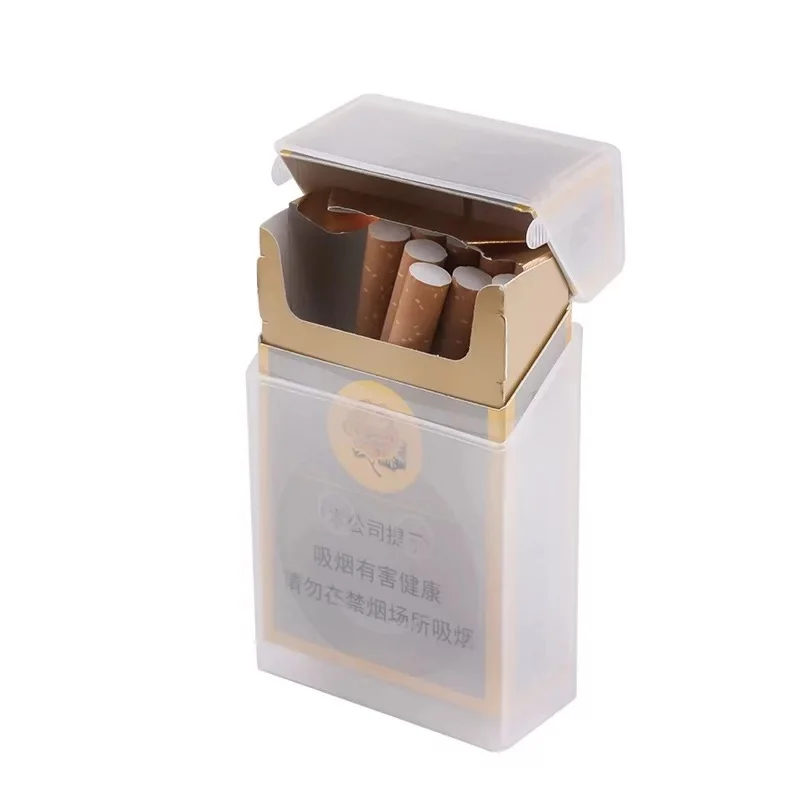 Plastic Waterproof Transparent Men Cigarette Case Hold 20PCS For Wholesaler Promotion