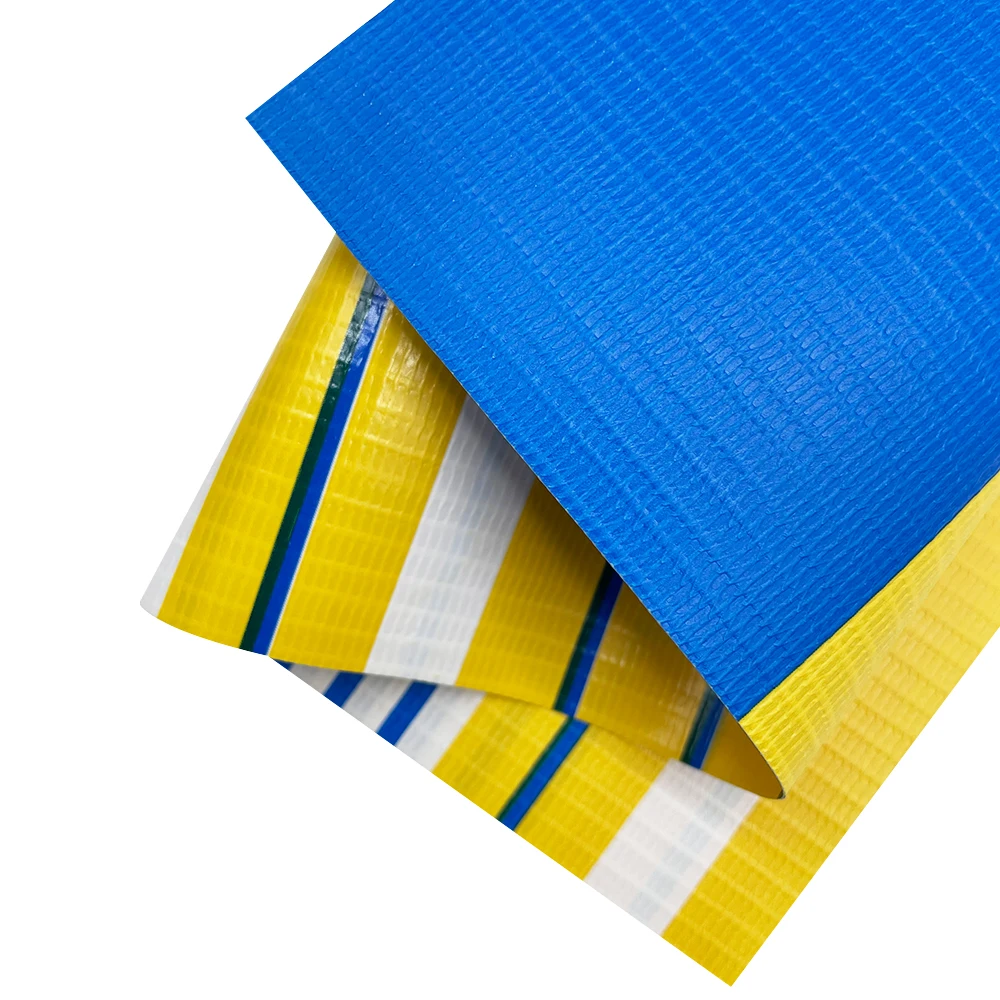 Colorful Stripes Polyester fabric pvc striped Tarpaulin