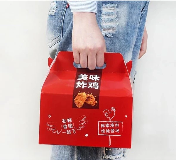 Hot selling Fast Food Grade Paper Bag Packaging French Fried Chicken Box