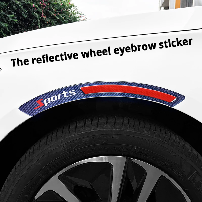2pcs Universal Car Side Edge Bumper Anti-Scratch Protection Car Fender Wheel Eyebrow Stickers