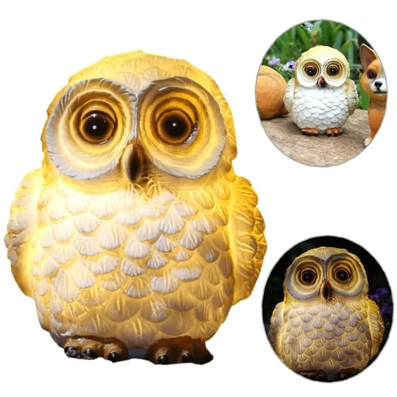 
New Arrival Animal Modeling Lamp Outdoor Garden Landscape Light Owl Figurine Garden Lawn Lighting Solar Garden Lights 