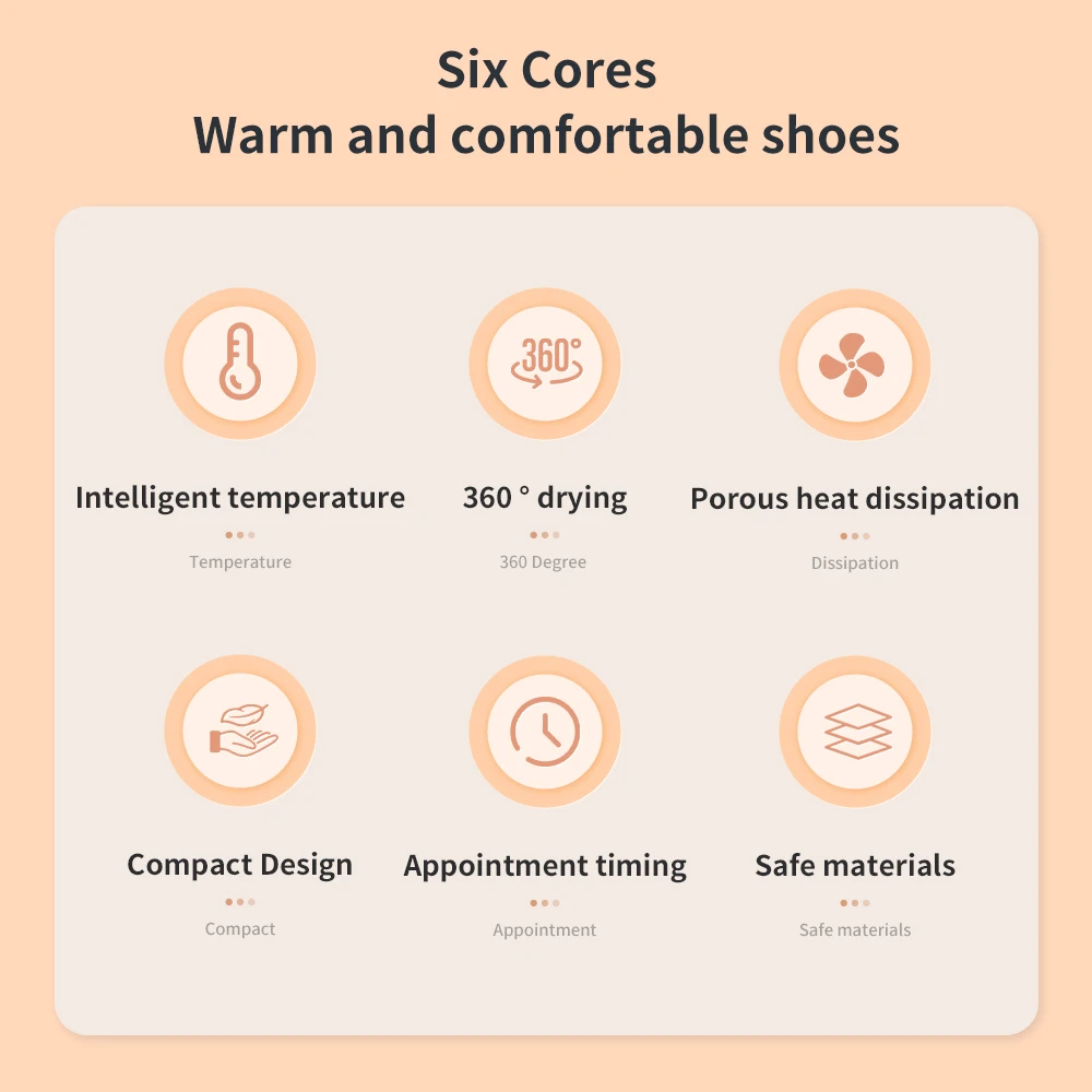 Household Travel Portable Electric Shoes Drying Machine Socks Heater Intelligent Timer Shoe Dryer