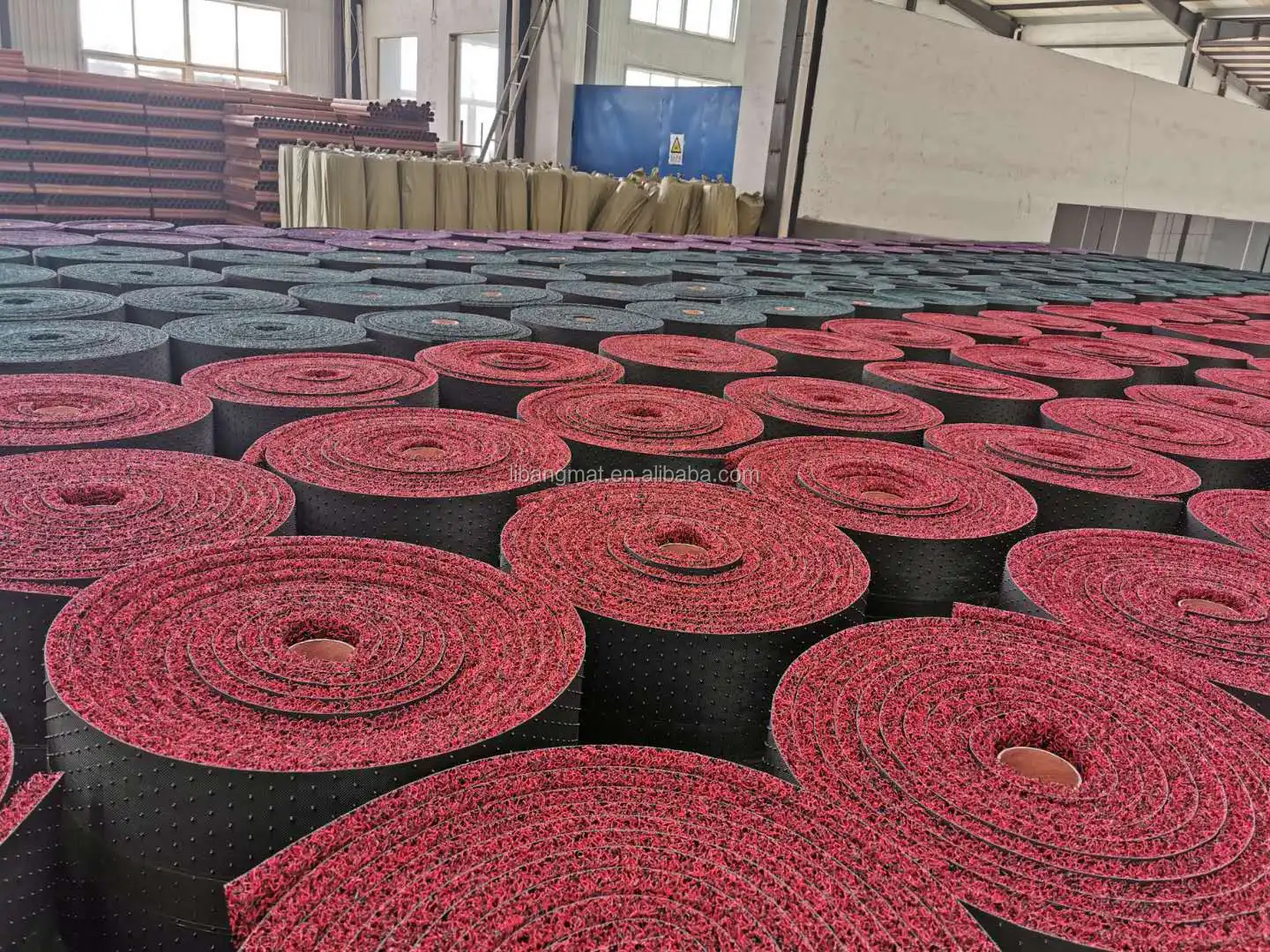 PVC Coil Car Mat with Spike Backing  / PVC Spike Cars Floor Mats in Roll 18mm