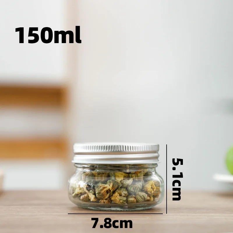 Empty Clear Canning Food Storage Mini ball Glass Mason Jar with Lids for Canning