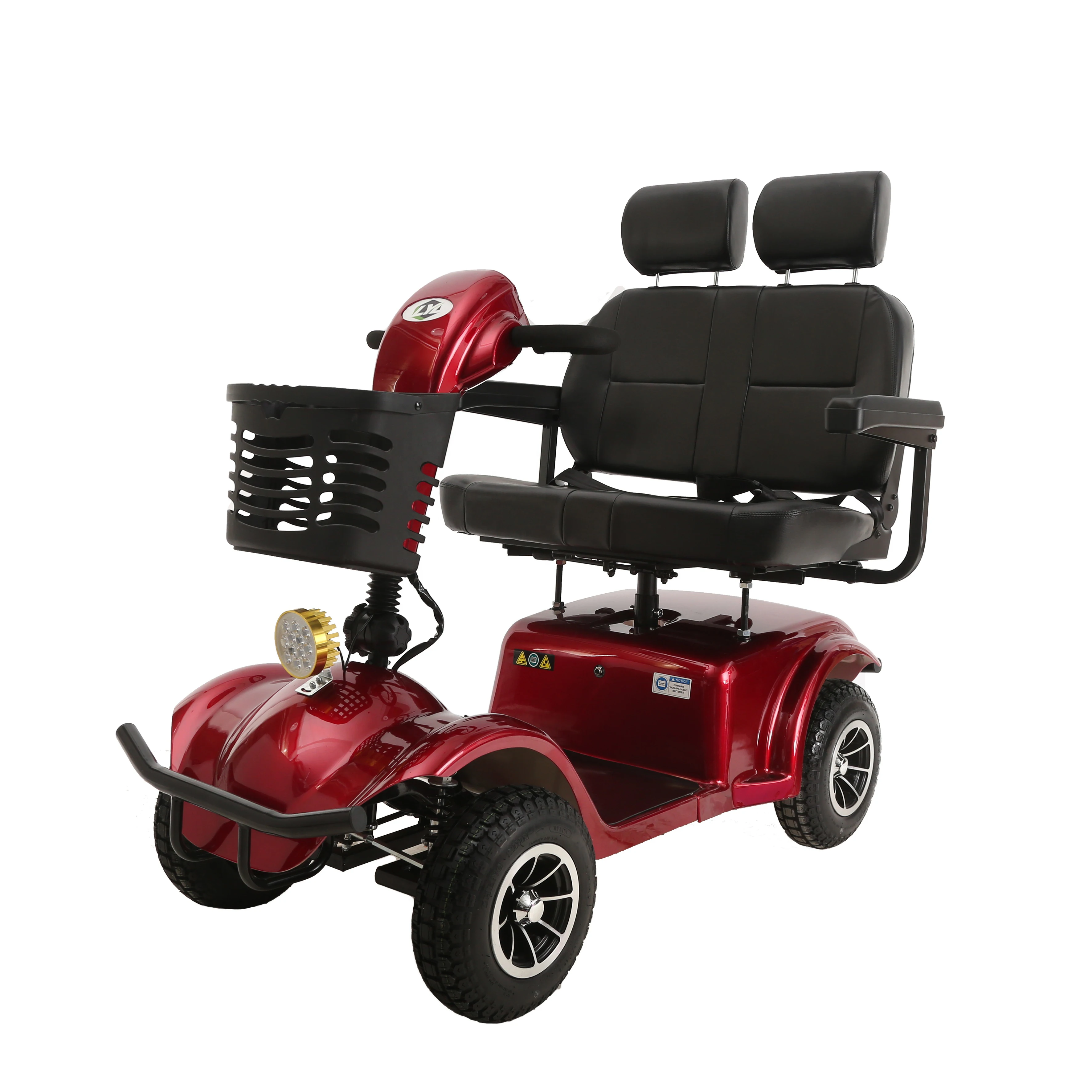 4 Wheel Double Seat Scooter Luxury Heavy Duty Outdoor Electric Mobility Scooter For Sale