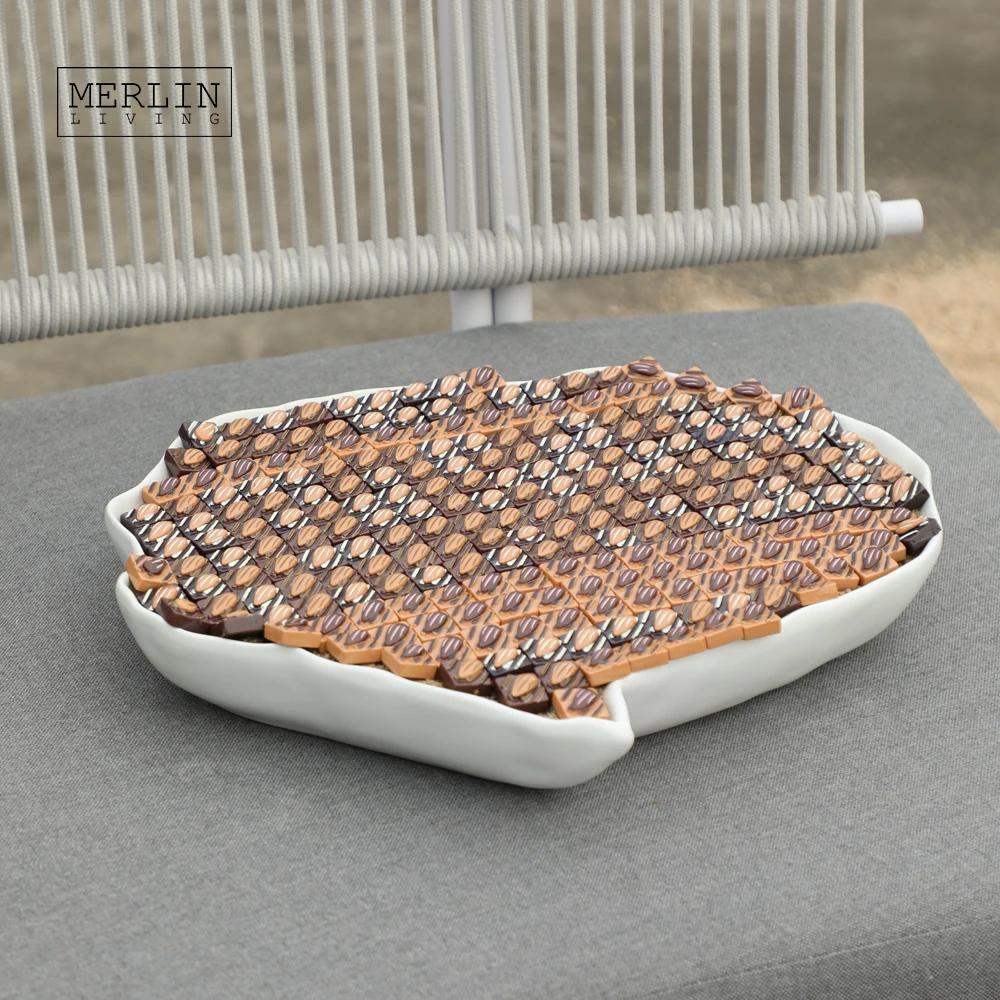 Merlin Living Modern Minimalist White Ceramic Fruit Plate Nordic Home Decor Ceramic Decoration Chaozhou Ceramic Factory OEM ODM