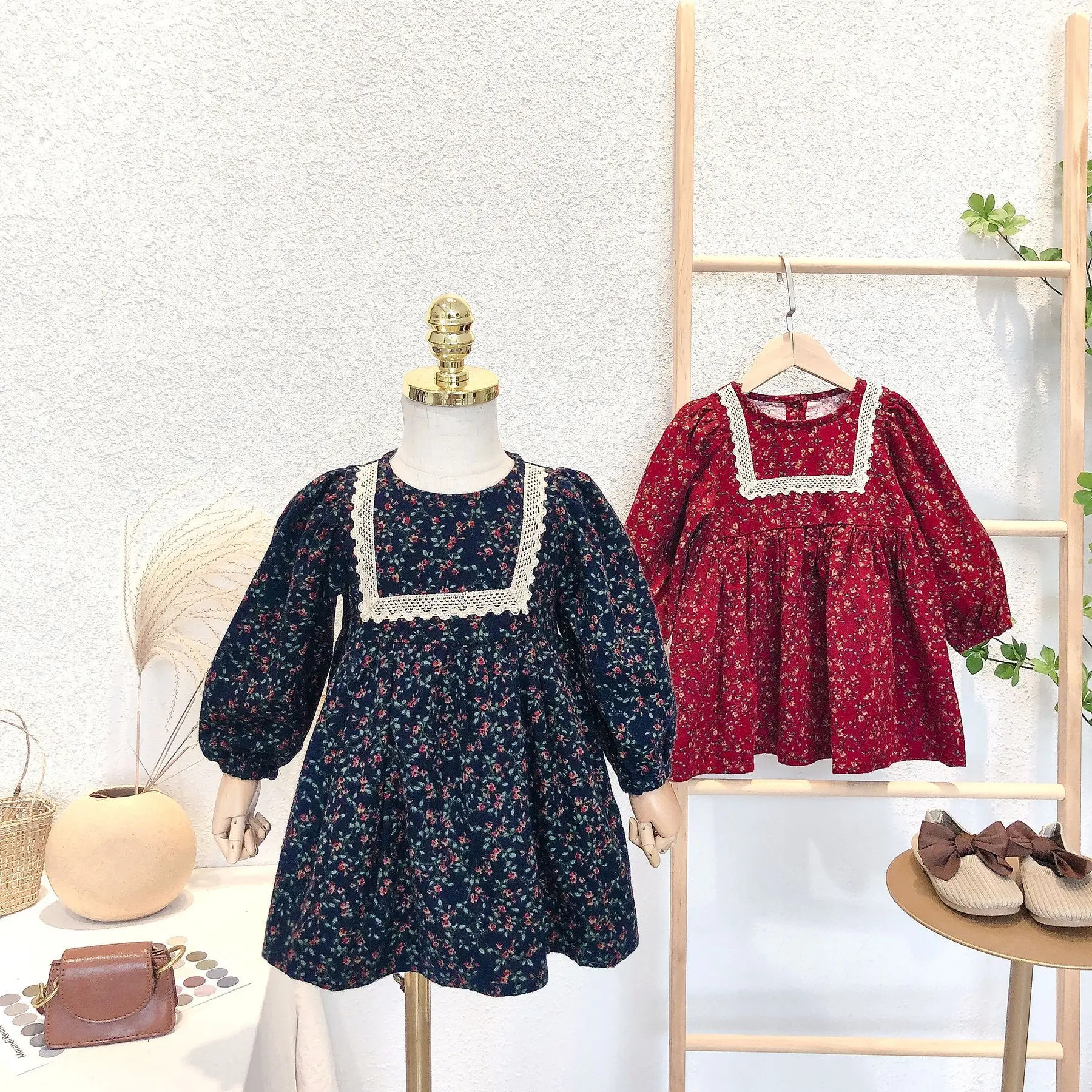 Ivy40344A испанское кружевное дизайнерское платье принцессы Ранняя весна 2021 детское винтажное Цветочное платье