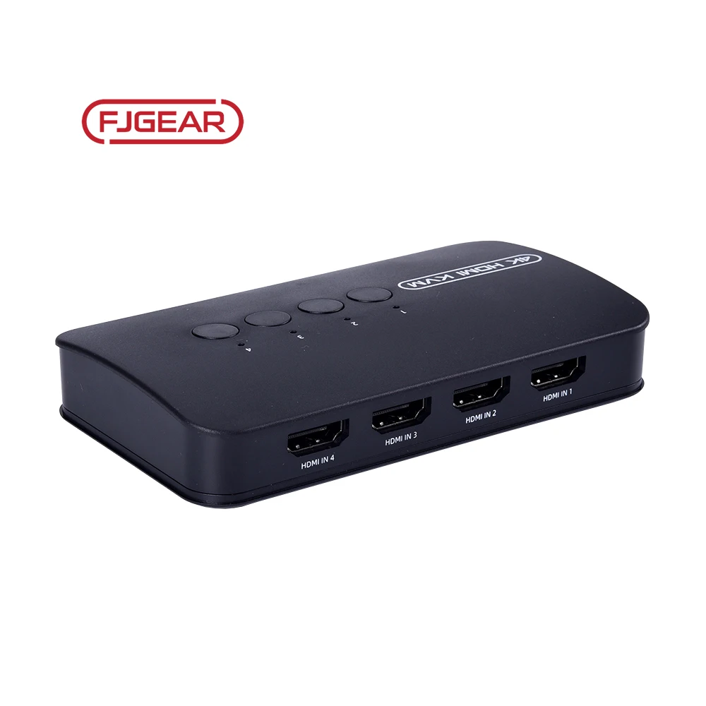 FJ-HK401 Fjgear Manual Rapid Driver-Free,Plug And Play 2 Port Hdmi Kvm Switch With Audio Switcher