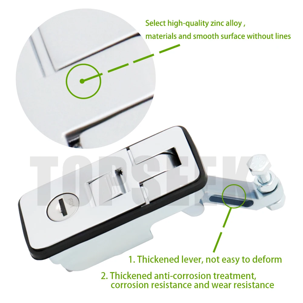 Compression LatchToolbox Lock Camper Toolbox Cabinet Trunk Chrome-plated Bus Side Box Lock Lever sealed rod lock