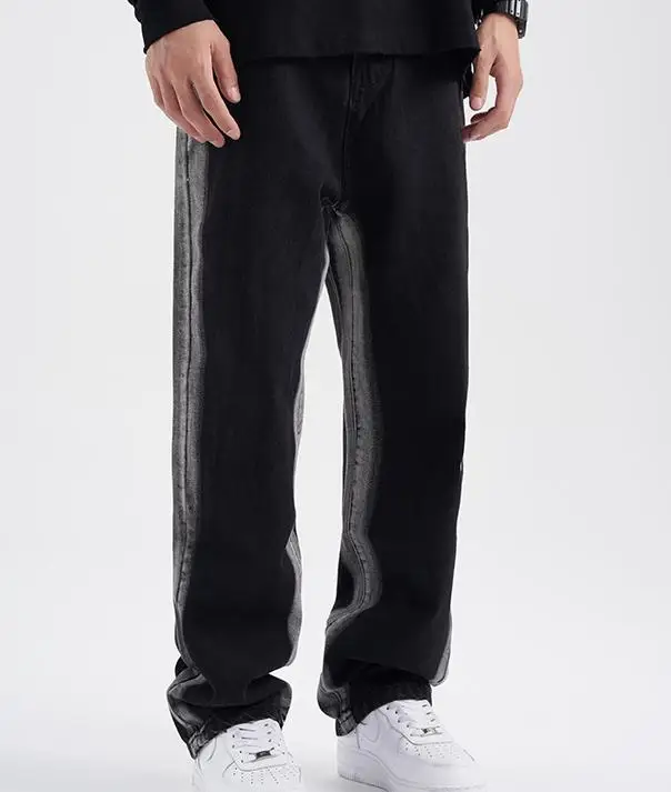 New Arrive Wholesale Men High Quality Black Casual Jeans Washed Straight Fashion Men Jeans